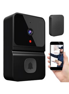 Buy Smart Wireless Video Doorbell, 2.4GHz WiFi Doorbell Security Camera Compatible with iOS & Android in UAE
