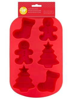 Buy Wilton 6 Cavities Christmas Silicone Mold in UAE