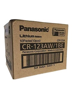 Buy 10-Pieces Panasonic CR123A PHOTO Power Lithium 3V Batteries in UAE