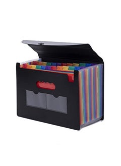 Buy 24 Pockets Expanding File Folder/Accordian File Organizer with Expandable Cover/Portable A4 Letter Size File Box,High Capacity Plastic Colored Paper Document Receipt Organizer Filing Folder Organizer in Saudi Arabia