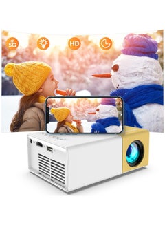 Buy Mini Projector Portable 1080P Full HD Supported 5G WiFi Video Projector Display Home Movie Theater in Saudi Arabia