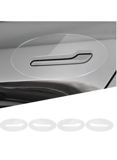 اشتري Auto Door Handle Protective Film Car Door Handle Scratch Protection Cover Guard Film Stickers Waterproof TPU Vehicle Handle Stickers Compatible with Tesla Model Y Model 3 في السعودية