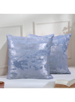 Buy Tranquil Twilight Grey 16x16 Inch Decorative Cushion & Cushion Cover-Set of 2 in UAE