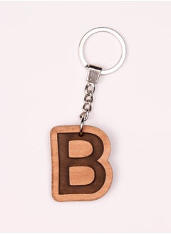 اشتري B Letter Keychain Wood في مصر