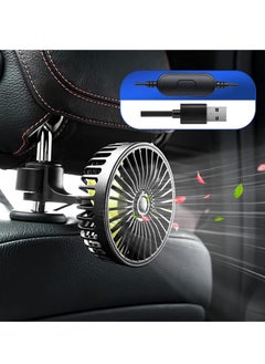 Buy Backseat Car Portable Electric Cooling Fan Car Seat Fan Headrest with Aromatherapy Box Quiet 3 Speed USB Powered SUV and RV Rear Seat Passenger in Saudi Arabia