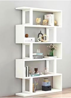 Buy Multifunction Unique Multi Tiers Design Floor Standing Display Rack Shelves Desktop Bookshelf Space Saving Storage Rack Home Furniture 60x24x180 cm in Saudi Arabia