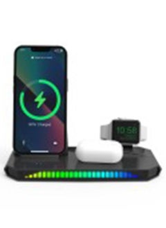 اشتري 3 In 1 Sound Pickup RGB Wireless Charger في الامارات