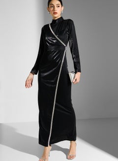 Buy High Neck Mock Dress in UAE
