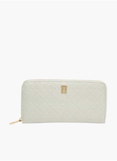 Buy Women Monogram Embossed Zip Around Wallet in UAE