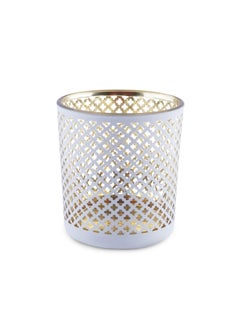 Buy Primrose Glass Candle Holder Dia7.3x8cm - Gold in UAE