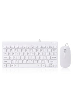 اشتري 78-Key Mini Wired Keyboard Mouse ComboWhite MK100-mouse and keyboard set White MK100-mouse and keyboard set في السعودية