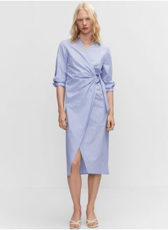 Buy Front Knot Wrap Dress in UAE