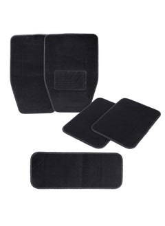 Buy Epsilon Car Mat Set- EPSCM1587/ 5 Piece Pack, Perfect for Cars, Excellent Floor Grip and Anti-Slip Design/ Stylish Floor Protection, Universal Size and Easy to Clean/ Black in UAE