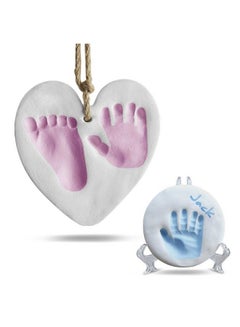 Buy Baby Handprint And Footprint Kit Ornament Makers For Baby Girl Gifts & Baby Boy Gifts Unique Memory Art Personalized Baby Gifts For Baby Registry Keepsake Box Nursery Decor in Saudi Arabia
