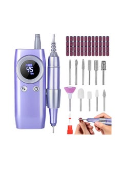 Buy Professional Nail Polisher 45000 RPM Rechargeable Nail Art Machine Electronic File Suitable for Nail Cleaning and Polishing in UAE