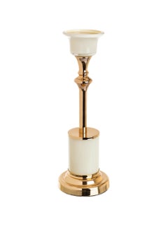 Buy Gold metal candle holder 31 cm in Saudi Arabia