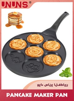 Buy Pancake Pan,Nonstick Griddle Pancake Maker With 7 Holes Animal Molds,Breakfast Pan For Pancake,Blinis,Omelettes,Fried Eggs in Saudi Arabia