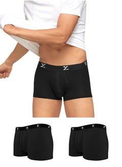 Buy Ace Intellisoft Micro Modal Solid Men Trunk pack of 3 in UAE