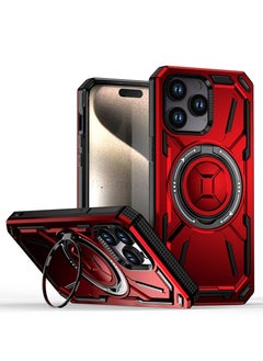 Buy SHIELD EGYPT For iPhone 14 Pro Max Armored II Series Mag-Safe Magnetic Holder Phone Case (Red) in Egypt