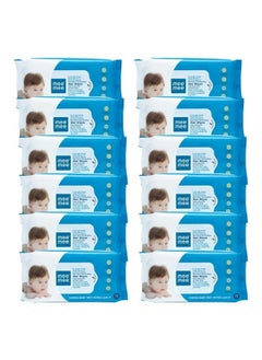 Buy Caring Baby Wet Wipes With Aloe Vera (72 Pcs) (Pack Of 12) in UAE