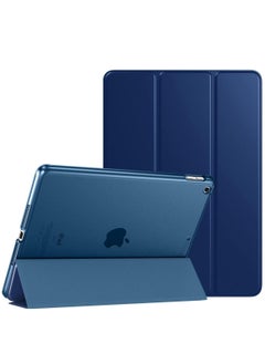 Buy iPad 10.2 Case - Compatible with 9th Generation (2021), 8th Generation (2020), 7th Generation (2019) - Slim Translucent Hard PC Protective Smart Cover with Stand - Navy Blue in UAE