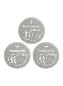 Buy Panasonic CR 1632 Lithium Coin Battery Pack of 3 in Saudi Arabia