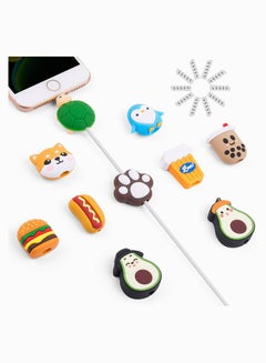 Buy Cute Cable Protector, KASTWAVE 20PCS Cable Saver, Fruit Animal Charging Cable Buddies, Cable Protect Sets Compatible for iPhone iPad Charger Cable Only in Saudi Arabia