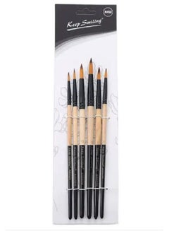 Buy 6pcs Round brush set of different sizes No: 2-4-6-8-10-12 in Egypt