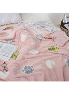 Buy 1-Piece Fish Baby Pattern Interesting Cozy Blanket Air Conditioning Blanket in UAE