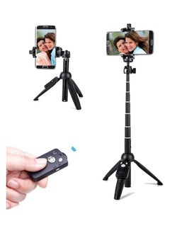 اشتري Selfie Stick For Phone Size 4.5-6.2Inch, Extendable Selfie Stick Tripod with Bluetooth Wireless Remote Phone Holder في الامارات