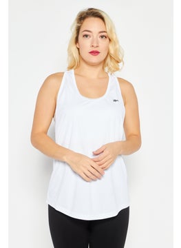 Buy Women Sportwear Fit Sleeveless Training Tank Top, White in UAE