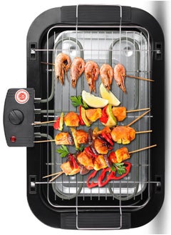 Buy Portable Electric Barbeque Grill 2000W Tandoori Maker BBQ Indoor and Outdoor, Non Stick with 5 Temperature Adjustments in UAE