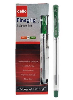 اشتري 12-Piece Finegrip Ballpoint Pen Green Ink في الامارات