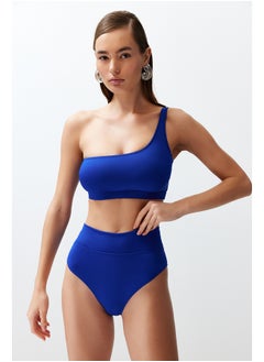 اشتري Saxe Blue One-Shoulder High Waist Regular Bikini Set TBESS24BT00126 في مصر