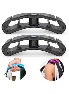 اشتري Grocery Bag Carrier Handle, 2 Pack, Soft Cushion Grip, Hands Free Plastic Bag Holder, Ideal for Shopping, Easy Carry Solution, Black في الامارات