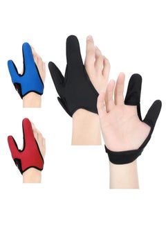 اشتري Finger Protector Fishing Gloves, 3 Pack Anti-Slip Fishing Glove, Professional Finger Gloves Protector Unisex Elastic Band Glove for Outdoor Fishing في الامارات