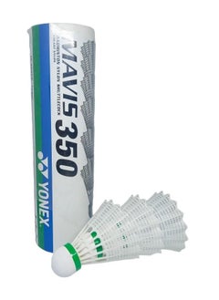 Buy Pack Of 6 Mavis 350 Nylon Shuttlecock Set Standard in UAE