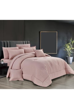 اشتري A royal plain double comforter set that adds beauty and elegance to your room في السعودية