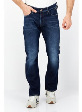 اشتري Men Regular Fit Washed Stretchable Jeans, Navy في الامارات