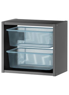 Buy Wall Storage Grey Grey Blue 34X21X30 Cm in Saudi Arabia