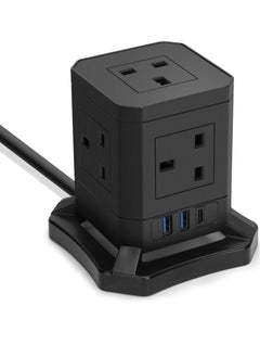 Buy Cube Extension lead with USB C Slots, 5 Way Plug Extension Sockets with 3 USB Ports, UK Power Extension with Switch 1.85 Metre Extension Cord for Home Office accessories. in Saudi Arabia