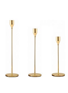 اشتري 3-Piece Candle Holder Set for Candles (Gold) في مصر