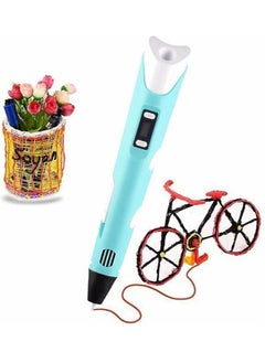 Buy 3D Printing Pen with LED Display - Intelligent USB-Charged Pen, Includes 10 PLA Filament Colors, Compatible with PLA & ABS, Ideal Arts & Crafts Gift in UAE