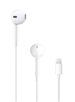 اشتري White lightning connector earphones for an exceptional sound experience With Apple MFI في السعودية