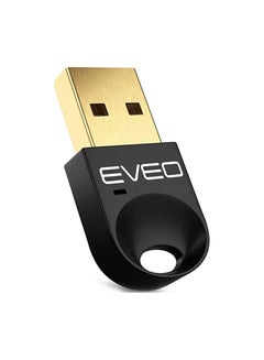Buy EVEO Bluetooth Adapter for PC 4.0 Black Adapter for Windows 11/10/8/7/XP for Desktop, Laptop, Mouse, Keyboard, Headset, Speaker USB Bluetooth Adapter USB Dongle in UAE
