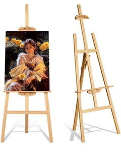 Buy Studio Easel Wooden AFrame Folding Beechwood Artist Art Craft Adjustable Display Exhibition for Drawing Painting Holder 1.5m in Saudi Arabia