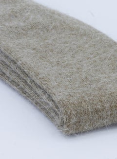 Buy Long winter wool socks patterned beige color high quality - Saudi made in Saudi Arabia