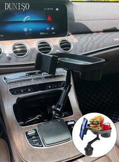 Buy Car Cup Holder Phone Mount 3-in-1 Cup Phone Holder for Car with Tray Mount Adjustable Base with 360° Rotation Universal Multifunctional Cup and Food Holder Cell Phone Holder for Car in UAE