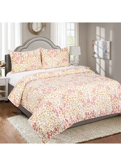 Buy Madison Celtic Ditsy 3-Piece Floral Printed King Duvet Quilt Cover Set 220x220 cm in UAE