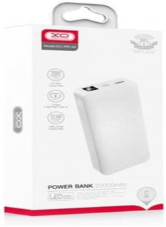 Buy Xo Pr144 Pd20W+Qc22.5W Fast Charging Power Bank 20000Mah-White in Egypt